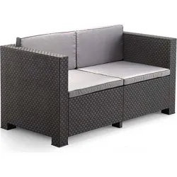 SOFA 2 PLAZAS RATAN RESINA...