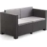 Compra SOFA 2 PLAZAS RATAN RESINA DIVA GRAFITO SHAF 55491 al mejor precio