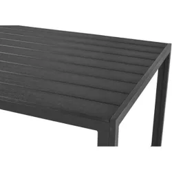 Compra MESA ALUMINIO POLYWOOD NEGRA/NEGRA 150 X 90 CM IMPORT 629017 al mejor precio