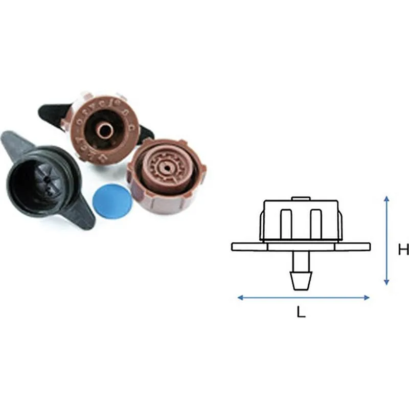 Compra GOTERO DESMONTABLE AUTOCOMPENSANTE KEY-ORVEL 25 U 2 L/H CAUDAL 6ACDM2B25 al mejor precio