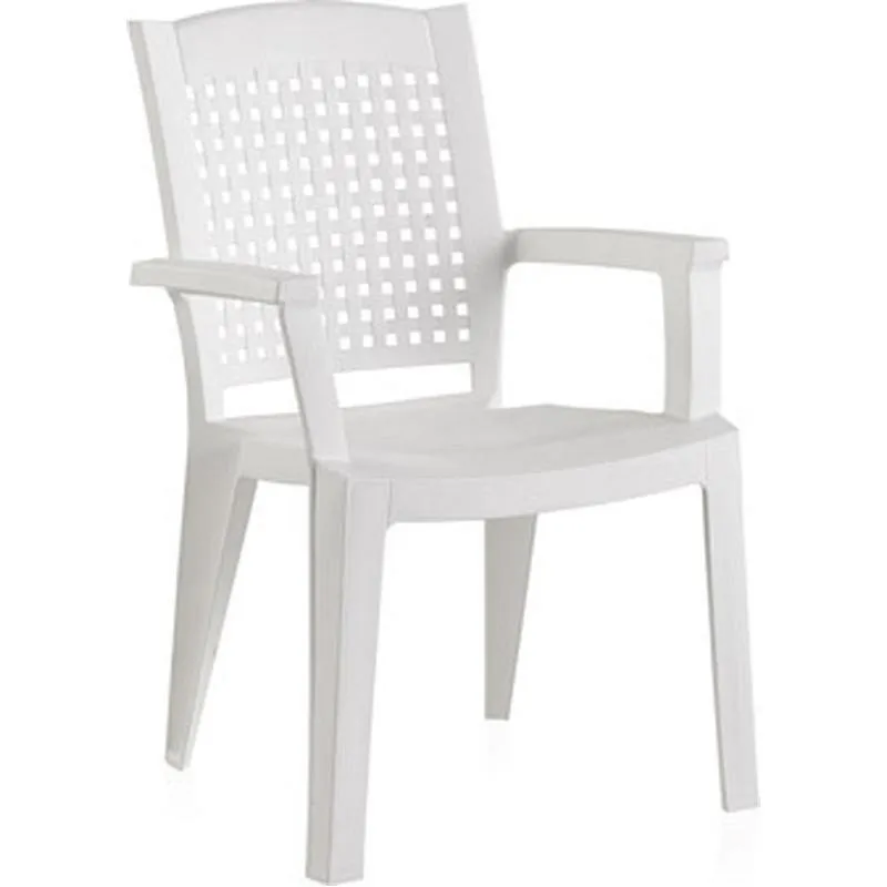 Compra SILLON RESINA APILABLE METAL BLANCO SHAF 55154 al mejor precio