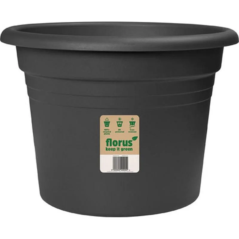 Compra MACETA REDONDA MEDITERRANEA diametro 25 CM ANTRACITA FLORUS 1004543 al mejor precio
