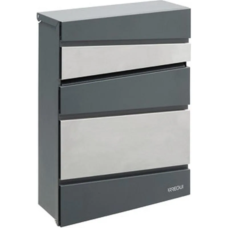 Compra BUZON EXTERIOR ACERO/INOX FLYSCH ANTRACITA/INOX 27,5 X 36,5 X 10 ARREGUI E6925 al mejor precio