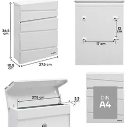 Compra BUZON EXTERIOR ACERO/INOX FLYSCH ANTRACITA/INOX 27,5 X 36,5 X 10 ARREGUI E6925 al mejor precio