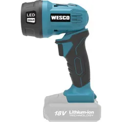 Compra LINTERNA PROFESIONAL 250LM PARA BATERÍA 18V CABEZAL PIVOTANTE 8 POSICIONES HASTA 90º WESCO WS2950.9 al mejor precio