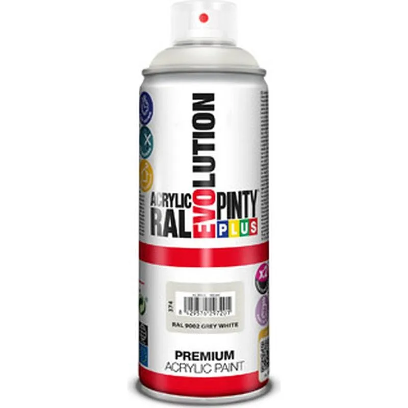 Compra PINTURA SPRAY ACRILICA EVOLUTION BRILLO 520 CC RAL 9002 BLANCO GRISACEO PINTYPLUS 374 al mejor precio