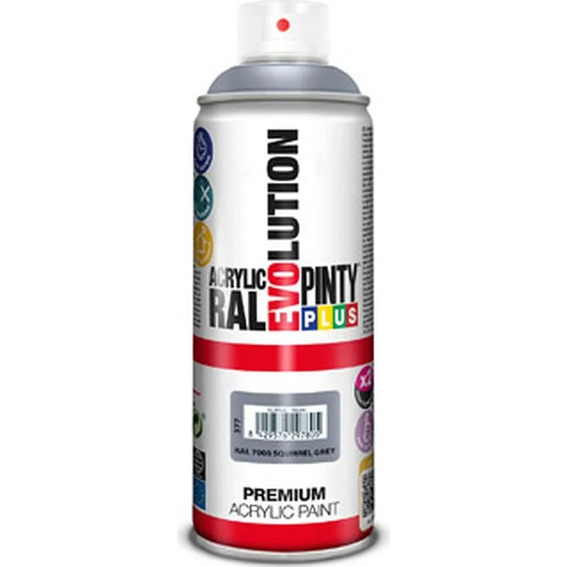 Compra PINTURA SPRAY ACRILICA EVOLUTION BRILLO 520 CC RAL 7000 GRIS ARDILLA PINTYPLUS 377 al mejor precio