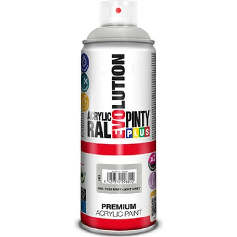 Compra PINTURA SPRAY ACRILICA EVOLUTION MATE 520 CC RAL 7035 GRIS LUMINOSO PINTYPLUS 383 al mejor precio