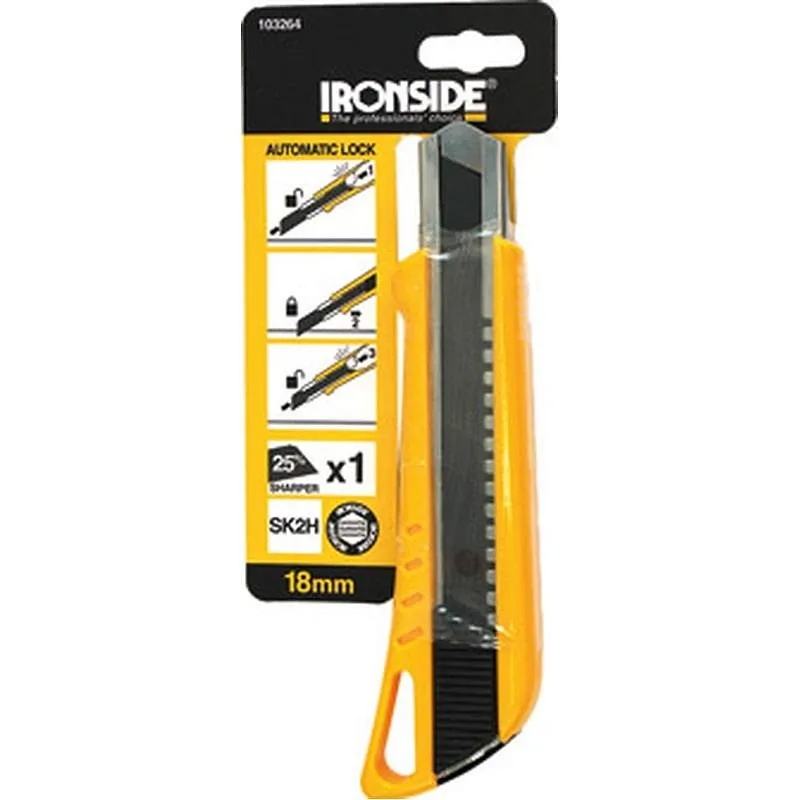 Compra CUTER ABS AUTOBLOQUEO CUCHILLA 18 MM SK2H IRONSIDE 103264 al mejor precio