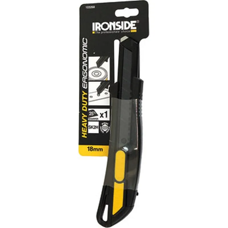 Compra CUTER ABS AUTOBLOQUEO Y AUTORRETRACTIL CUCHILLA 18 MM SK2H IRONSIDE 103268 al mejor precio