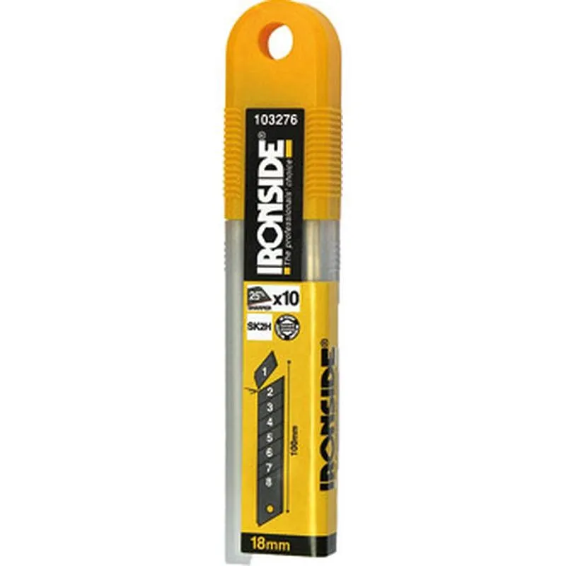 Compra CUCHILLA PARA CUTER SK2H 10 UDS 18 MM. IRONSIDE 103276 al mejor precio