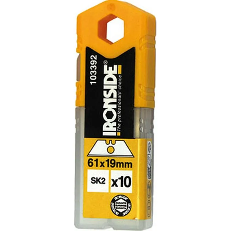Compra CUCHILLA TRAPEZOIDAL PARA CUTER SK2 10 UDS 60 MM. IRONSIDE 103392 al mejor precio
