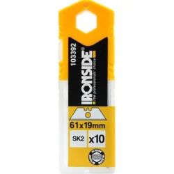 Compra CUCHILLA TRAPEZOIDAL PARA CUTER SK2 10 UDS 60 MM. IRONSIDE 103392 al mejor precio