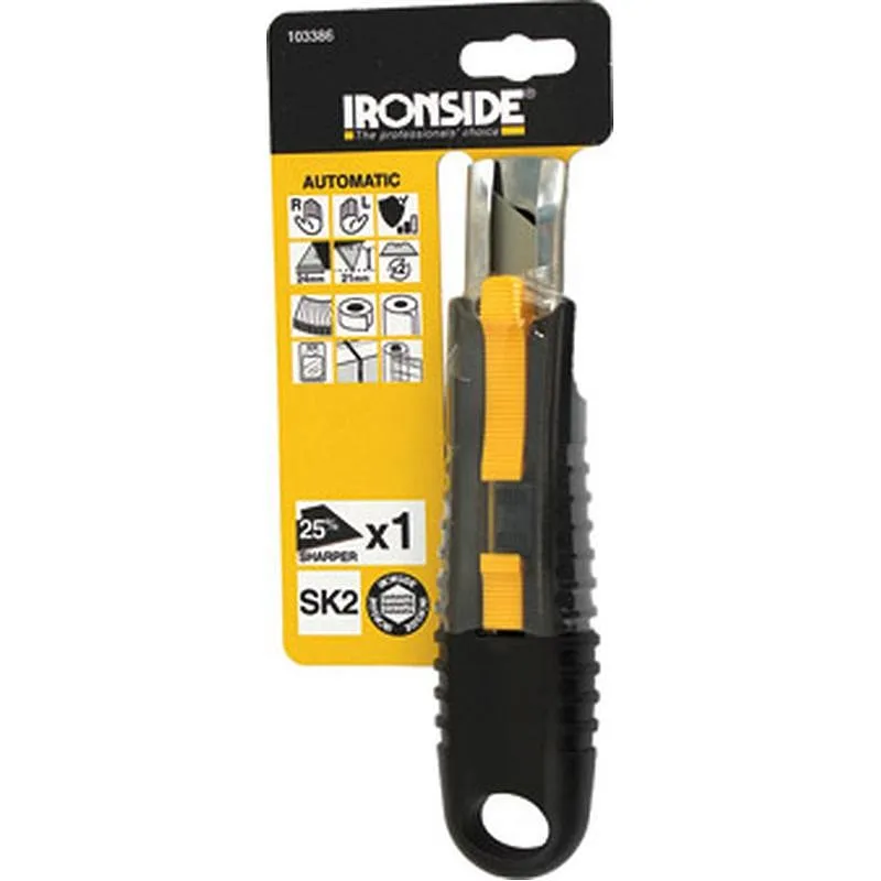 Compra CUTER TPR SEMIAUTOMATICO Y AUTORETRACTIL SEGURIDAD CUCHILLA TRAPEZOIDAL 60 MM SK2H IRONSIDE 103386 al mejor precio