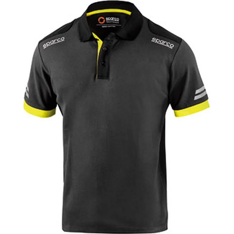 Compra POLO TECNICO 180 GR GRIS / AMARILLO FLUOR TALLA M SPARCO 02415GSGF al mejor precio