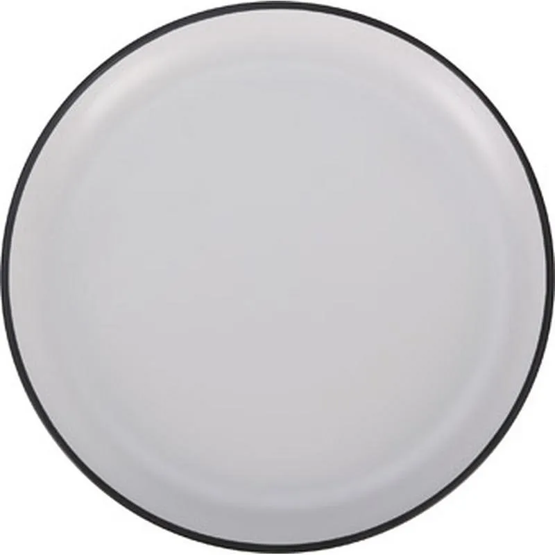 Compra PLATO MELAMINA BLANCO VIVO NEGRO POSTRE- 21 CM IMPORT 177601790 al mejor precio
