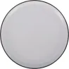 Compra PLATO MELAMINA BLANCO VIVO NEGRO LLANO-25 CM IMPORT 177601800 al mejor precio