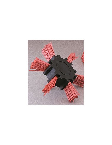 Compra Cepillo helice nilon abraslon rojo espiga 6 mm diámetro 100 grano 80 JAZ CNA 9416 al mejor precio