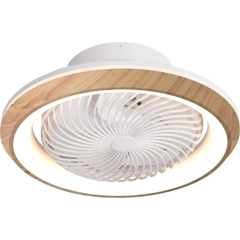 VENTILADOR DE TECHO PLAFON MADERA 14W diametro49CM DUPI 12013120