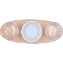 Compra BANDEJA APERITIVOS 3 CUENCOS MULTIMATERIAL KALEIDO 2 BOL CRISTAL 1 PORCELANA SURTIDO KALEIDO 5426594 al mejor precio