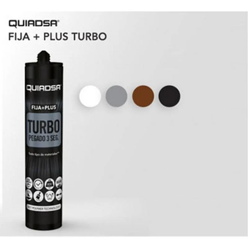 Compra ADHESIVO MONTAJE FIJA+PLUS TURBO 290 ML MARRON QUIADSA 52503445 al mejor precio