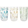Compra VASO ALTO DECORADO PACK 3 UDS 40 CL FLORES AZULES CERVE M100880 al mejor precio