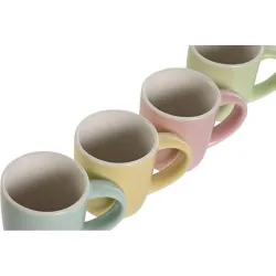 Compra TAZA CAFE PORCELANA COLORES PASTEL SET 4DS 9 CL SURTIDO PC-211447 al mejor precio