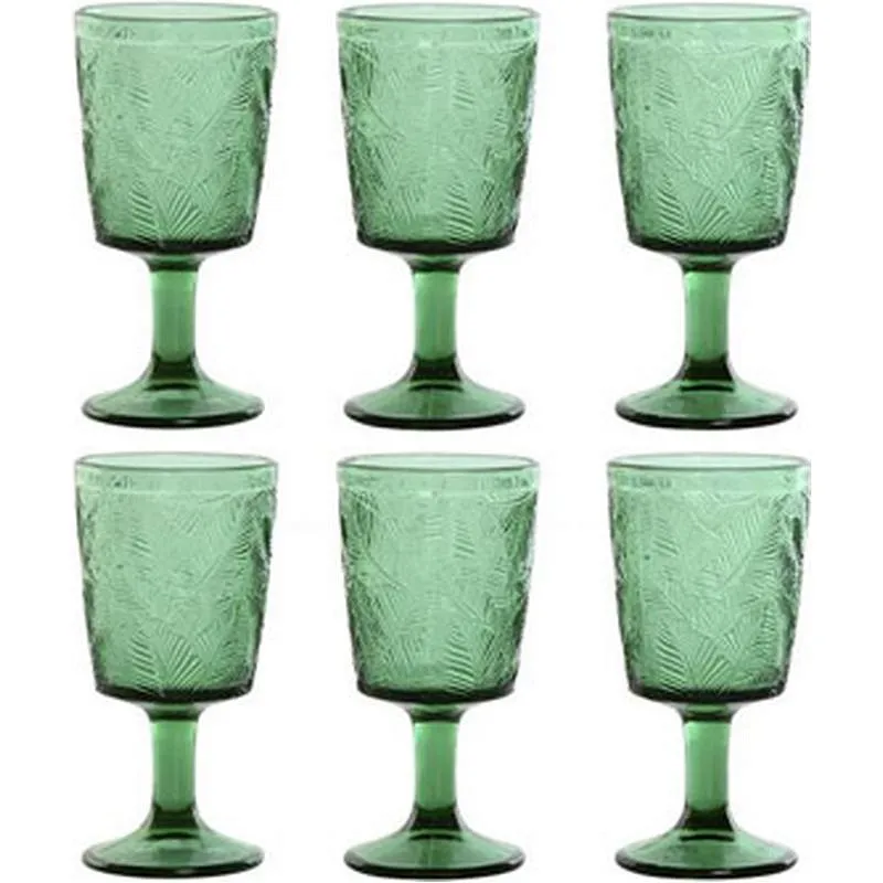 Compra COPA RUSTICA GRABADO HOJAS 28,5 CL VERDE PC-211452 al mejor precio