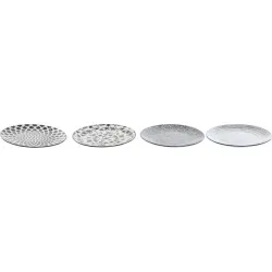 Compra PLATO PORCELANA DECORADO SURTIDO AZUL LLANO 27 CM-SET 4U PC-212731 al mejor precio