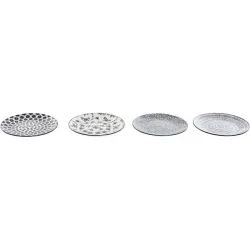 Compra PLATO PORCELANA DECORADO SURTIDO AZUL POSTRE 19 CM-SET 4U PC-212732 al mejor precio