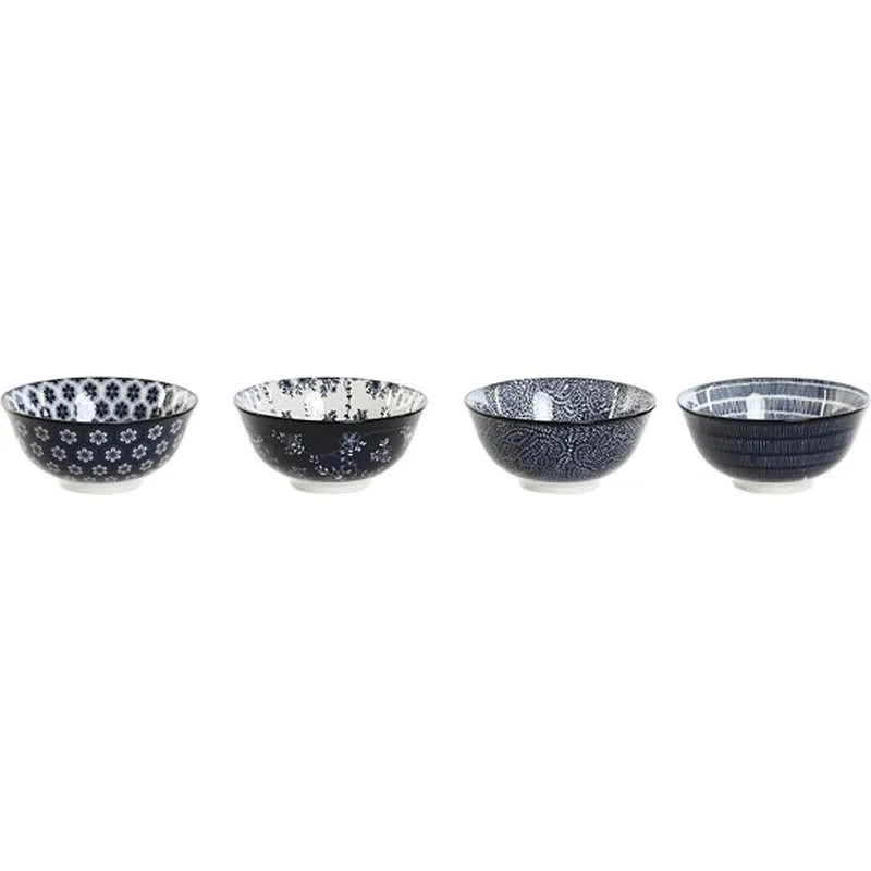 Compra BOL PORCELANA DECORADO SURTIDO AZUL SET 4 UDS diametro 15 CM PC-212734 al mejor precio