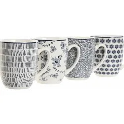 Compra MUG PORCELANA DECORADO SURTIDO AZUL SET 4 UDS 34 CL PC-212736 al mejor precio