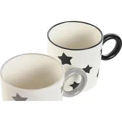 Compra MUG PORCELANA NEW BONE SURTIDO 34 CL ESTRELLAS PC-213014 al mejor precio
