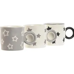Compra MUG PORCELANA NEW BONE SURTIDO 34 CL ESTRELLAS PC-213014 al mejor precio