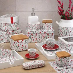 Compra TAZA CAFE PORCELONA CON PLATO SET 6 UD LOVER ROJO VERSA 20090540 al mejor precio