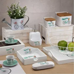 Compra TAZA CAFE PORCELONA CON PLATO SET 6 UD CICLO VERDE VERSA 20090535 al mejor precio
