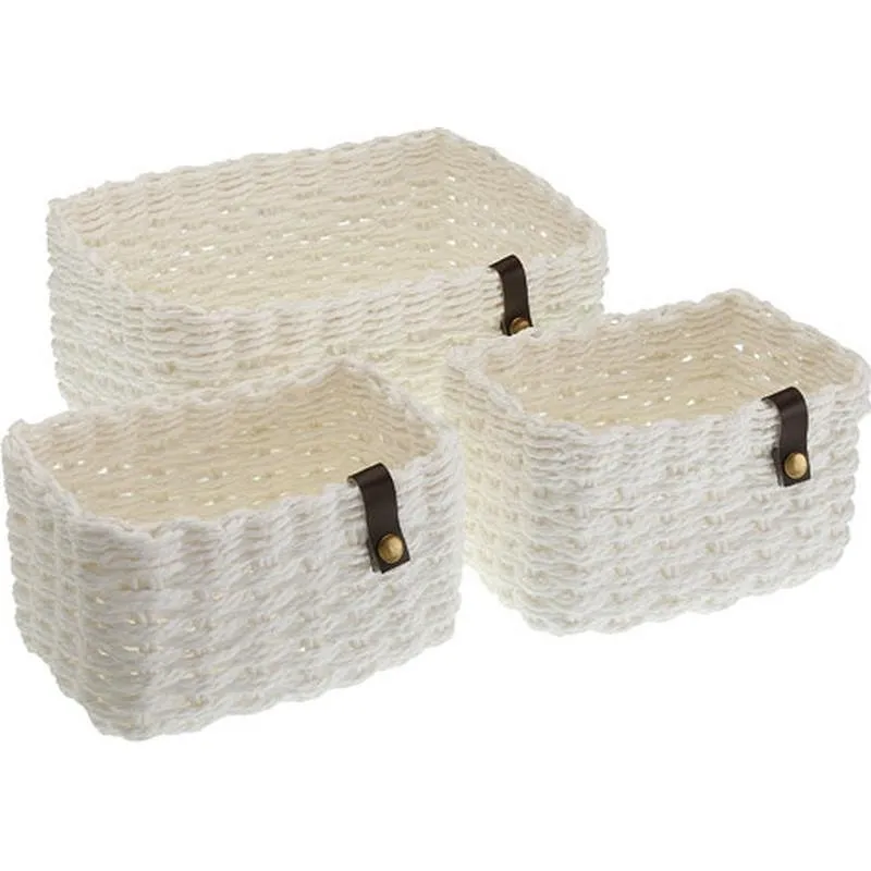 Compra CESTAS MULTIUSOS SET 3UDS BLANCAS VERSA 19485539 al mejor precio