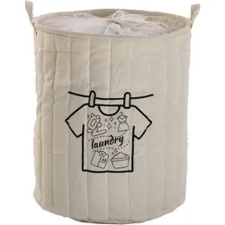 CESTO ROPA DECORADO BLANCO...