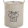 Compra CESTO ROPA DECORADO BLANCO diametro 40 X 54CM VERSA 19485528 al mejor precio