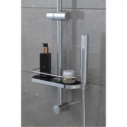 Compra CESTILLO BARRA CROMO 30,5X12X6,7 CM NEGRO TATAY 6601000 al mejor precio