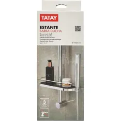 Compra CESTILLO BARRA CROMO 30,5X12X6,7 CM NEGRO TATAY 6601000 al mejor precio