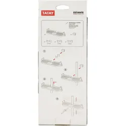 Compra CESTILLO BARRA CROMO 30,5X12X6,7 CM NEGRO TATAY 6601000 al mejor precio