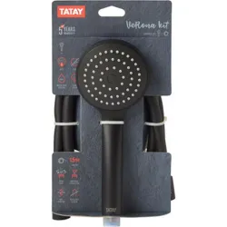 Compra KIT DUCHA-FLEXO VERONA NEGRO TATAY 3387203 al mejor precio