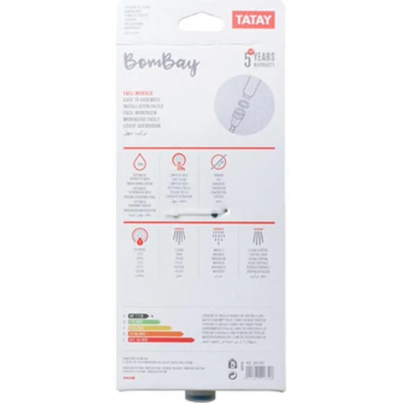 Compra MANGO DUCHA BOMBAY 10 CM 3 POSICIONES CROMADO TATAY 3311301 al mejor precio