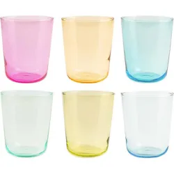 VASO VIDRIO COLOR PACK 6...