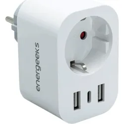 Compra ENCHUFE WIFI + USB C/MEDIDOR DE CONSUMO 16A 3680W ENERGEEKS EG-EW007MC al mejor precio