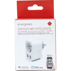 Compra ENCHUFE WIFI + USB C/MEDIDOR DE CONSUMO 16A 3680W ENERGEEKS EG-EW007MC al mejor precio