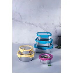 Compra CONTENEDOR ALIMENTOS RECTANGULAR INOX 1800 ML ETERN LACOR 64602 al mejor precio