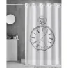 Compra CORTINA BAÑO ESTAMPADO RELOJ 180 X 200 CM POLIESTER ATENAS 290.180X200 al mejor precio