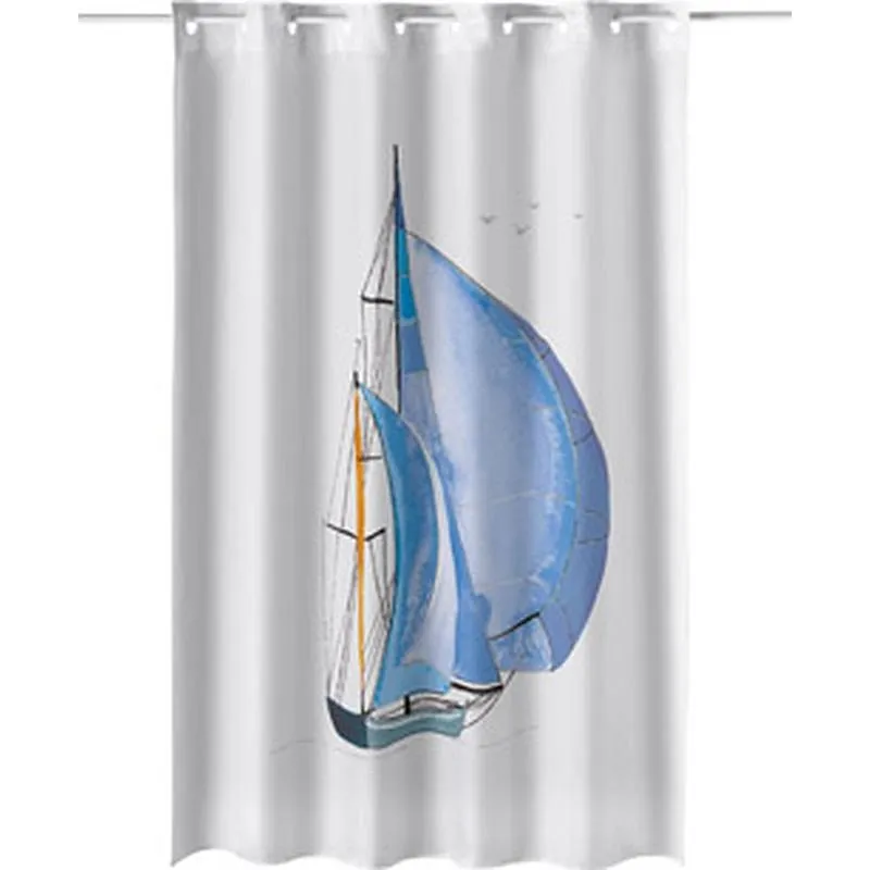 Compra CORTINA BAÑO ESTAMPADO VELERO 180 X 200 CM POLIESTER ATENAS 291.180X200 al mejor precio